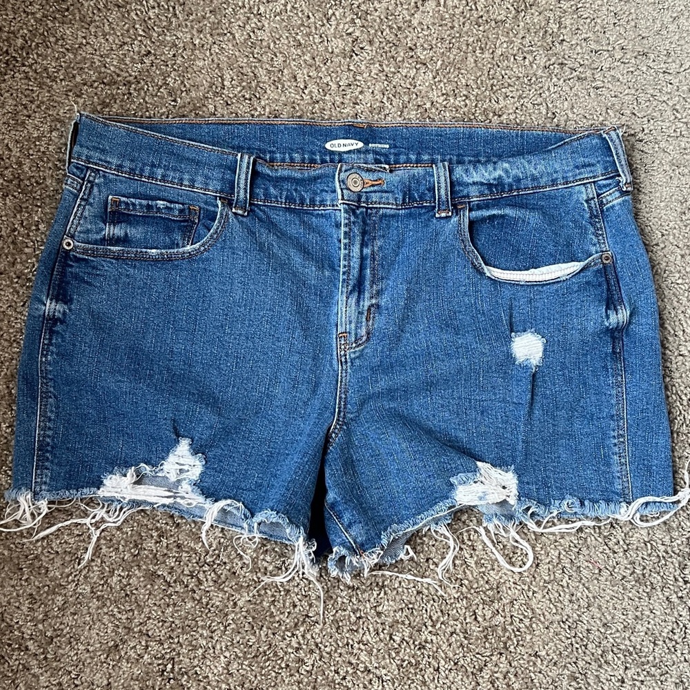 Distressed Denim Shorts